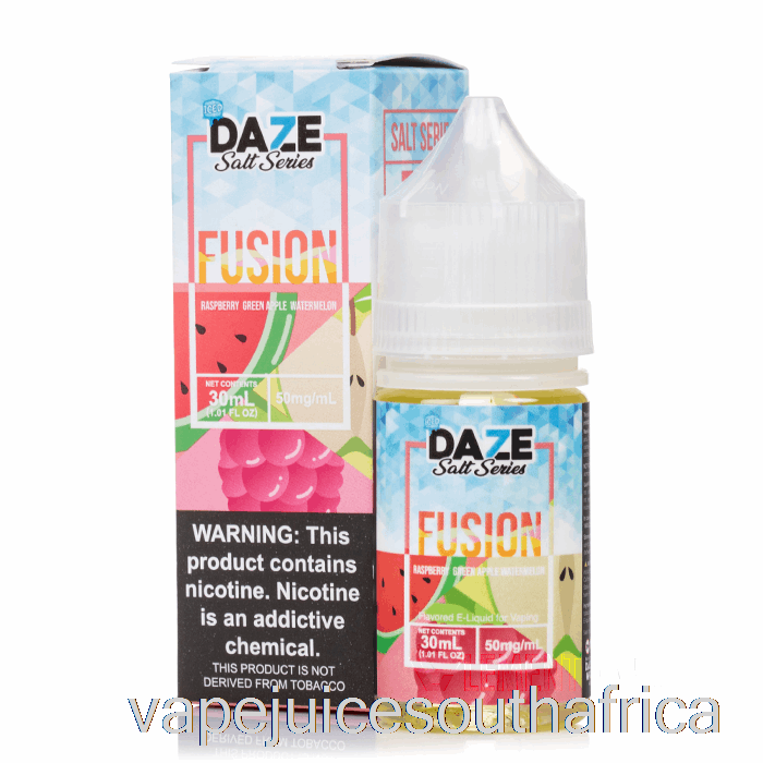 Vape Juice South Africa Iced Raspberry Green Apple Watermelon - 7 Daze Fusion Salt - 30Ml 30Mg